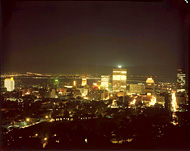 Vue panoramique du centre-ville de Montréal.