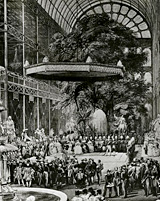 Inauguration de l'Exposition de Londres de 1851 par la reine Victoria au Palais de Cristal.