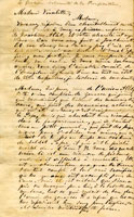 Lettre du célèbre patient de l'asile, Louis Riel, adressée à madame Vincelette. Page 1.