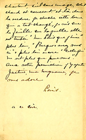 Lettre de Louis de Gaspé Beaubien à Justine Lacoste