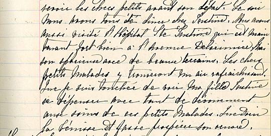 Extrait du journal intime de Marie-Louise Lacoste, née Globensky