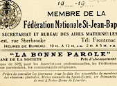 Volet 3: Fédération nationale Saint-Jean-Baptiste