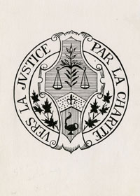 Armoiries et devise de la Fédération nationale Saint-Jean-Baptiste
