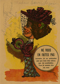 Caricature de Marie Gérin-Lajoie