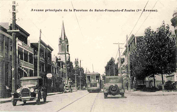 Tramway circulant sur la 1 re Avenue.