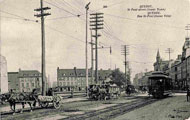 Le tramway rue Saint-Paul en 1907.