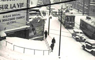 Le tramway et l'hiver des annes 1940.