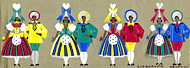Maquettes de costumes de l'oprette L'auberge qui chante
