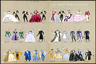 Maquettes des costumes de La traviata 